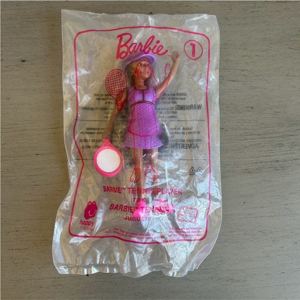 McDonald's Barbie Tennis Player #1 Happy Meal Toy 2019 NEW Doll Girl